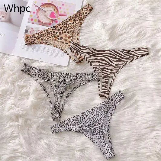 Animal Print Thongs