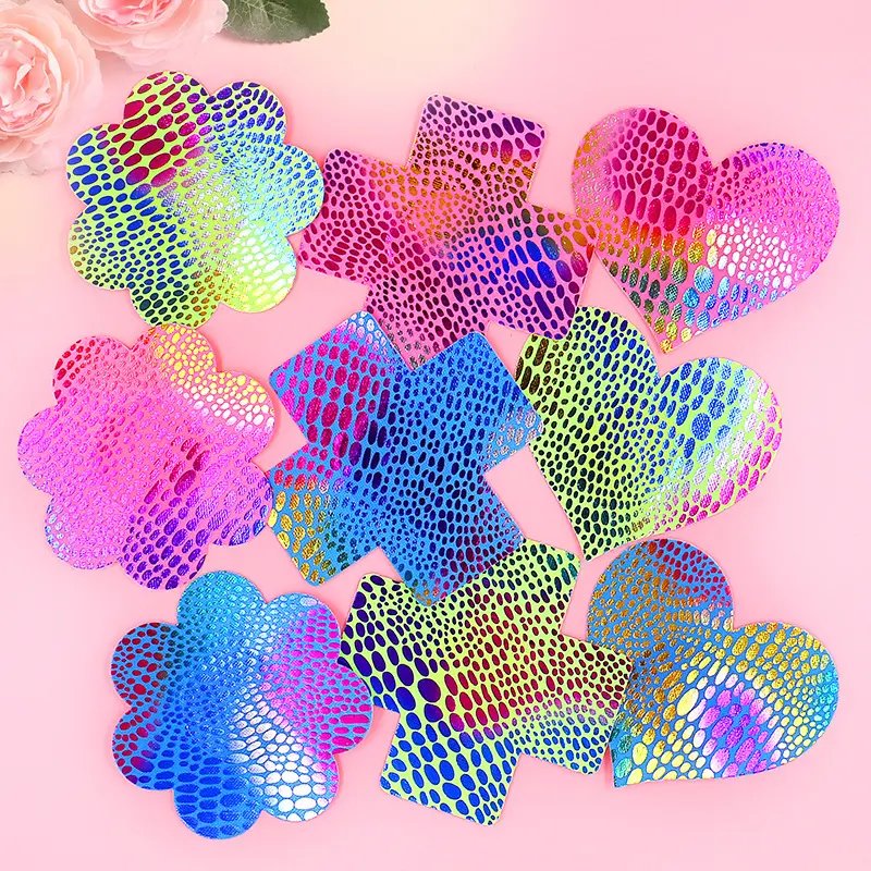 Sexy Breathable Fish Scale Fabric Disposable Nipple Sticker