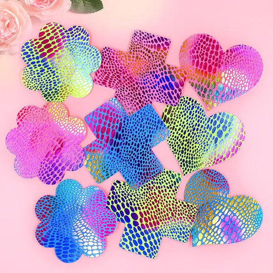 Sexy Breathable Fish Scale Fabric Disposable Nipple Sticker