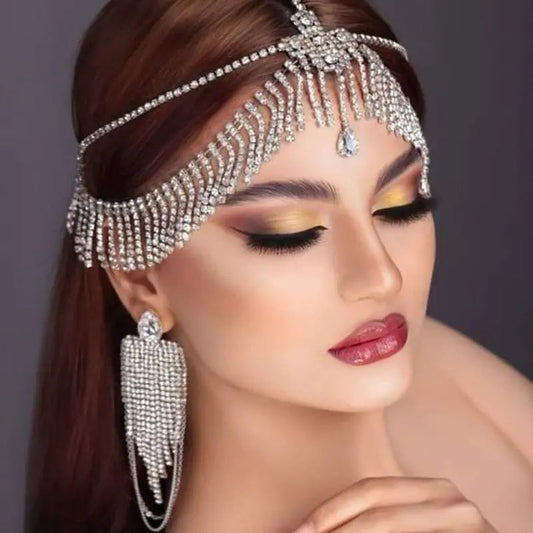 Arabian Style Water Drop Tassel Head Band